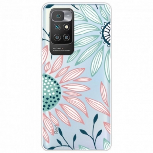 Cover Xiaomi Redmi 10 Gennemsigtig En Blomst