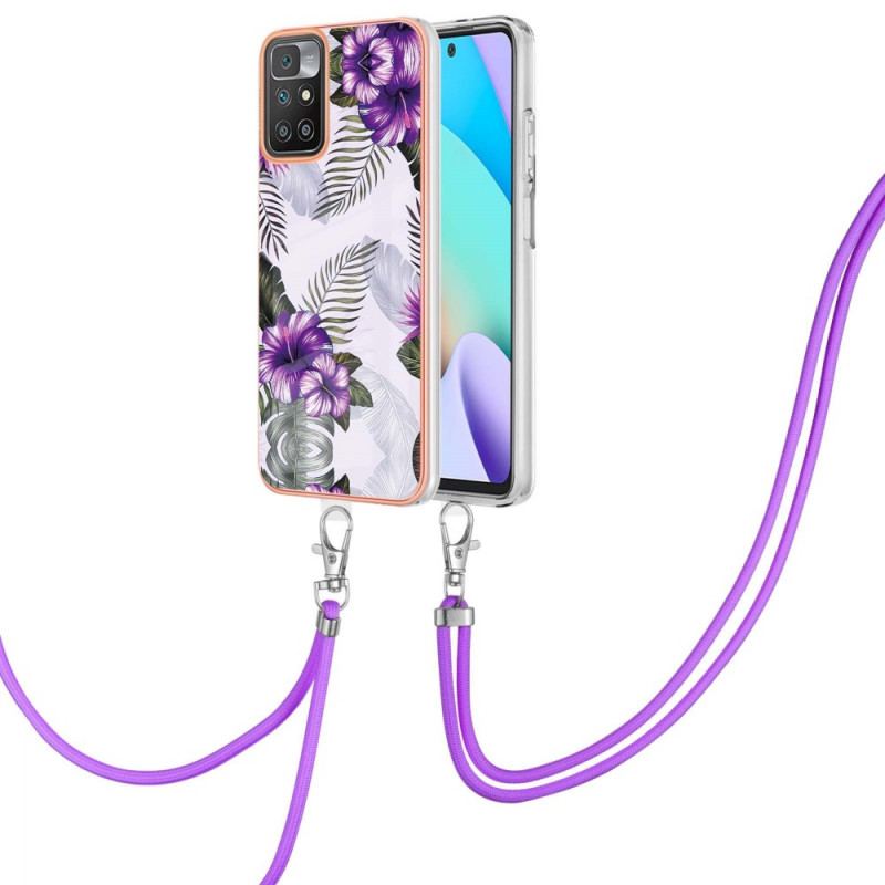 Cover Xiaomi Redmi 10 Med Snor Med Blomstersnor