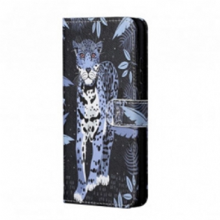 Flip Cover Xiaomi Redmi 10 Med Snor Strappy Leopard