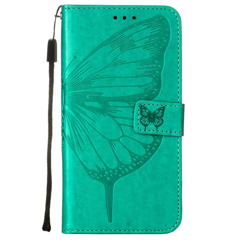 Flip Cover Xiaomi Redmi 10 Sommerfugledesign Med Snor