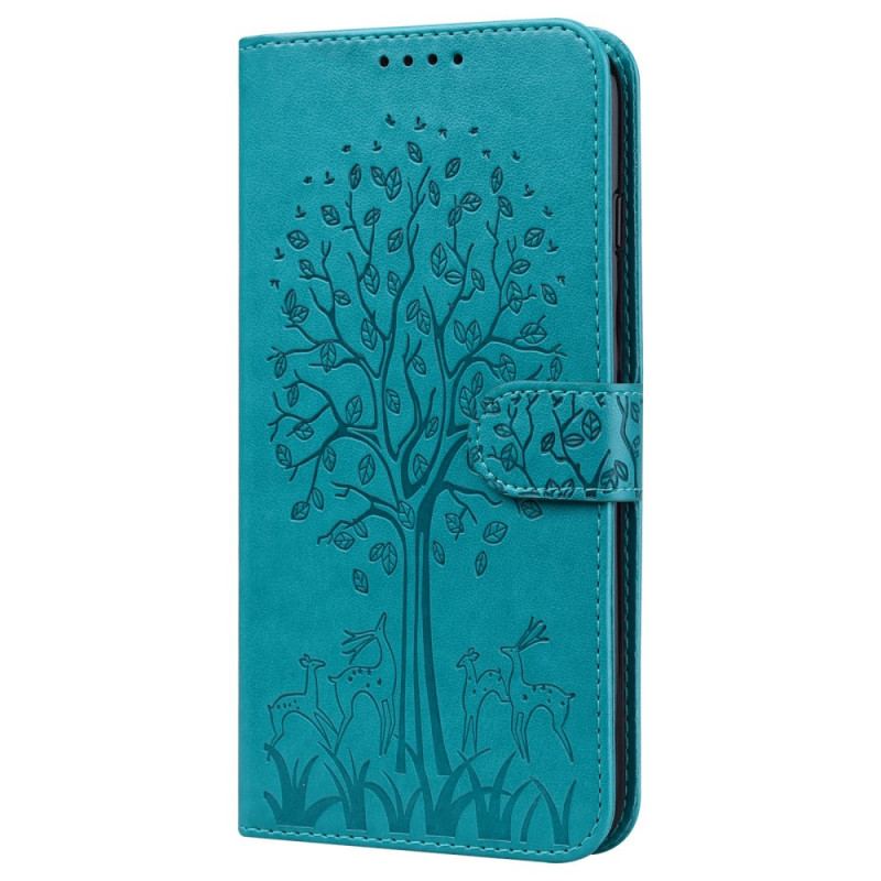 Flip Cover Xiaomi Redmi 10 Træ Og Hjorte