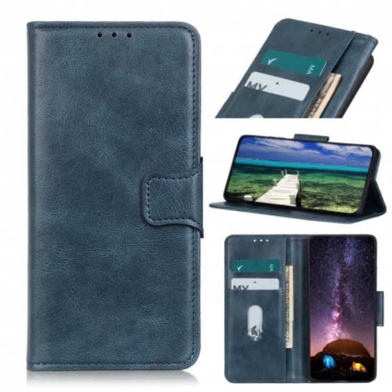 Flip Cover Xiaomi Redmi 10 Vendbar Lås I Lædereffekt