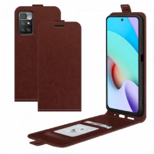 Læder Cover Xiaomi Redmi 10 Flip Cover Lodret Flap Lædereffekt