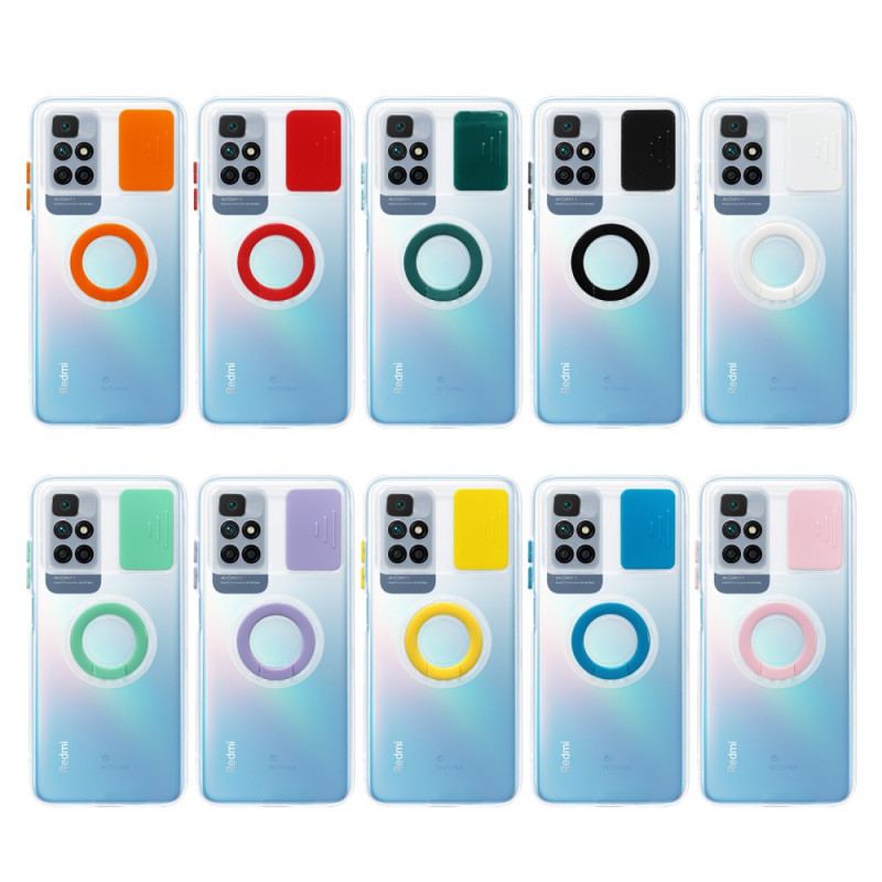 Mobilcover Xiaomi Redmi 10 Gennemsigtig Med Ring-support