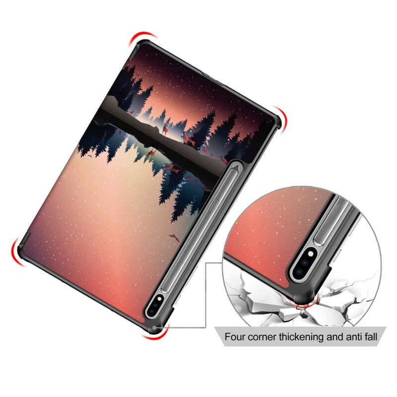 Cover Samsung Galaxy Tab S7 FE Forstærket Skov