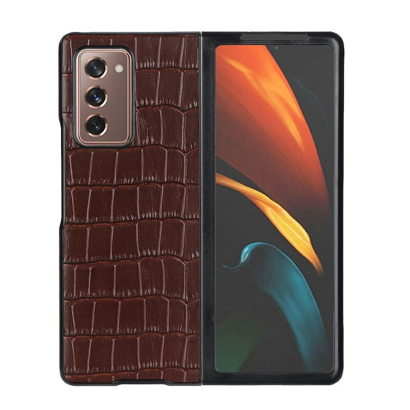 Cover Samsung Galaxy Z Fold 2 Ægte Krokodillelæder
