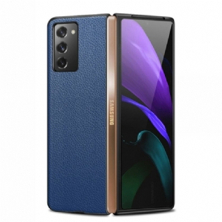 Cover Samsung Galaxy Z Fold 2 Ægte Litchi Læder