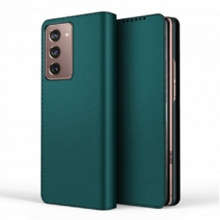 Cover Samsung Galaxy Z Fold 2 Flip Cover Ægte Læder