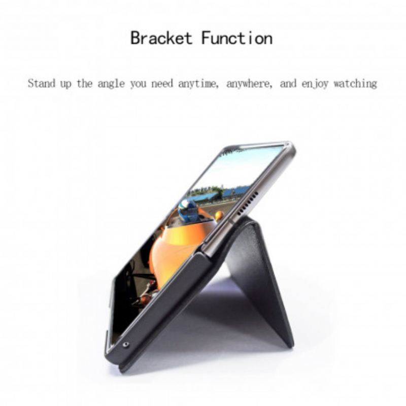 Cover Samsung Galaxy Z Fold 2 Flip Cover Ægte Læder