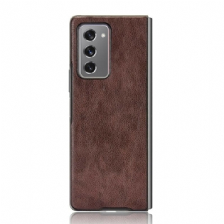 Cover Samsung Galaxy Z Fold 2 Litchi Imiteret Læder