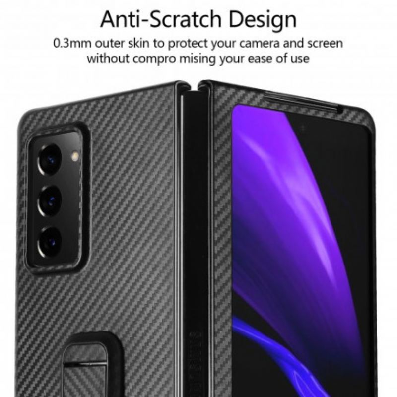 Cover Samsung Galaxy Z Fold 2 Tekstureret Med Håndfri Støtte