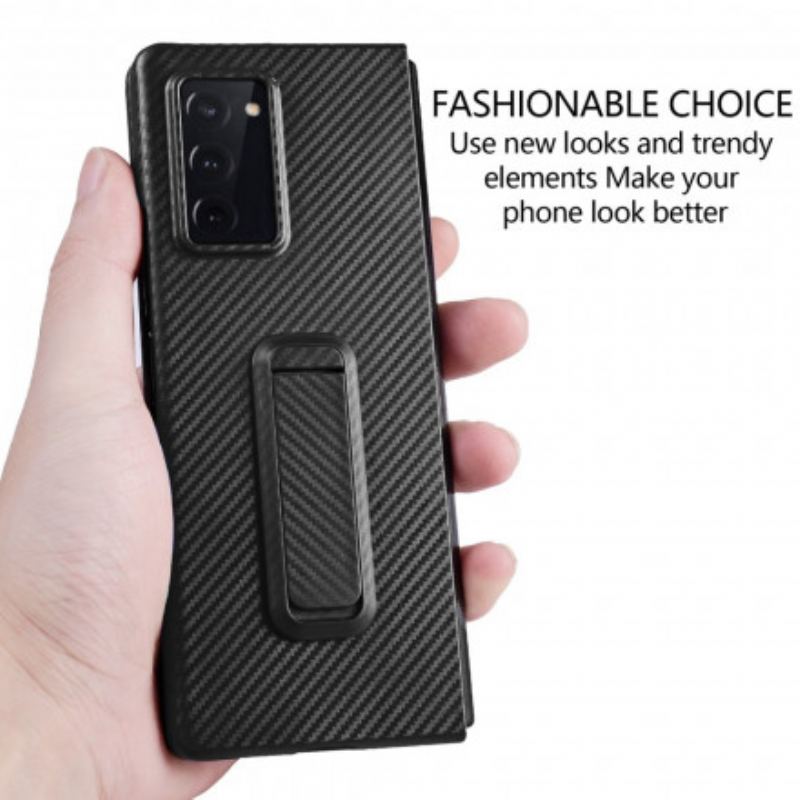 Cover Samsung Galaxy Z Fold 2 Tekstureret Med Håndfri Støtte