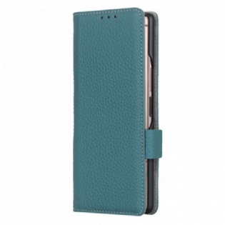 Flip Cover Samsung Galaxy Z Fold 2 Ægte Litchi Læder