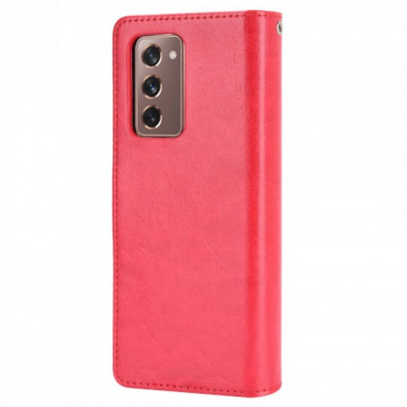 Flip Cover Samsung Galaxy Z Fold 2 Prangende Kunstlæder