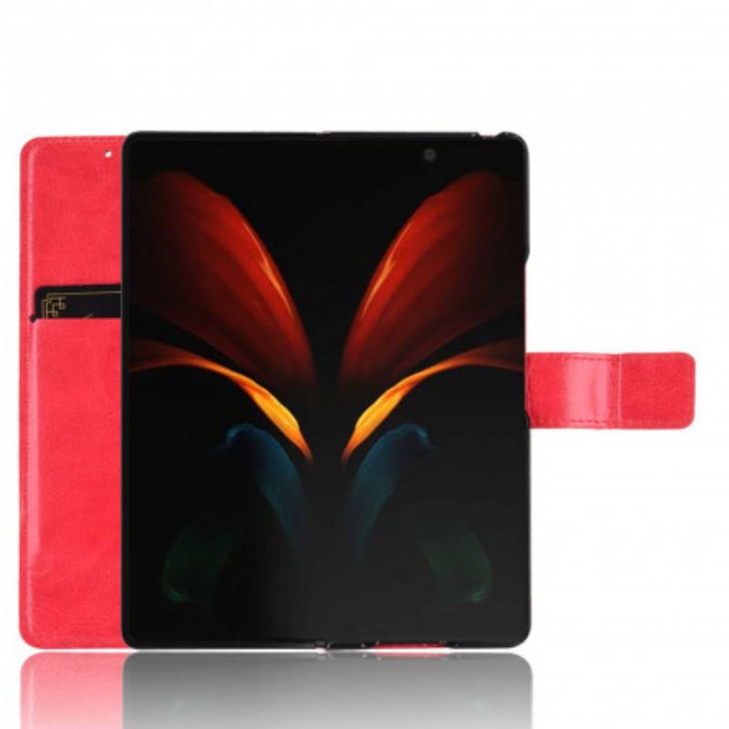 Flip Cover Samsung Galaxy Z Fold 2 Prangende Kunstlæder