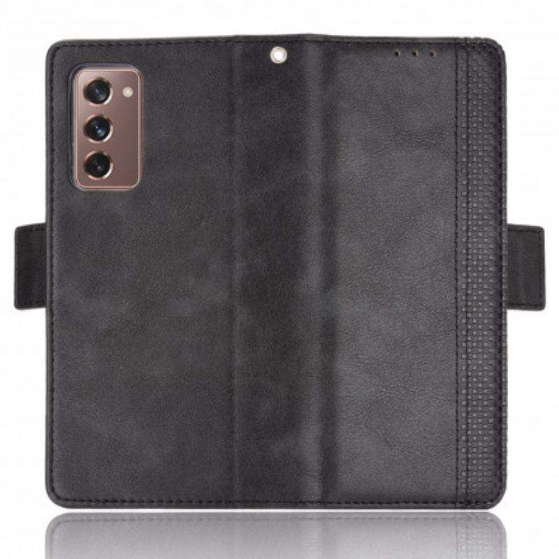 Flip Cover Samsung Galaxy Z Fold 2 Stiliseret Lædereffekt