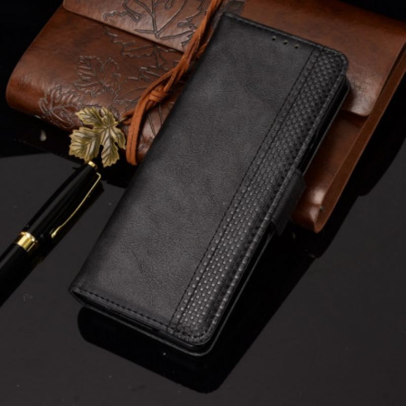 Flip Cover Samsung Galaxy Z Fold 2 Stiliseret Lædereffekt