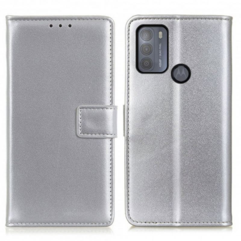 Flip Cover Moto G50 Almindeligt Imiteret Læder