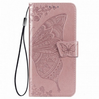 Flip Cover Moto G50 Halv Sommerfugl