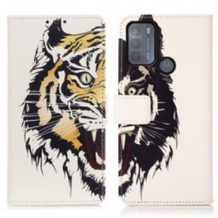 Flip Cover Moto G50 Hård Tiger