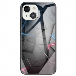 Cover iPhone 14 Geometrisk Hærdet Glas