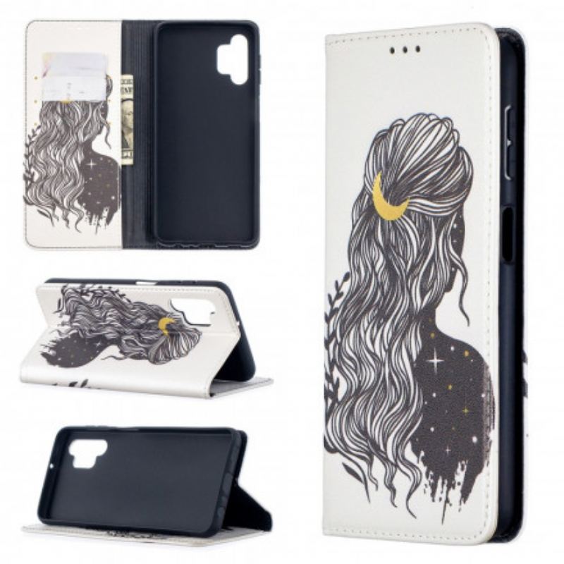Cover Samsung Galaxy A32 5G Flip Cover Smuk Hår