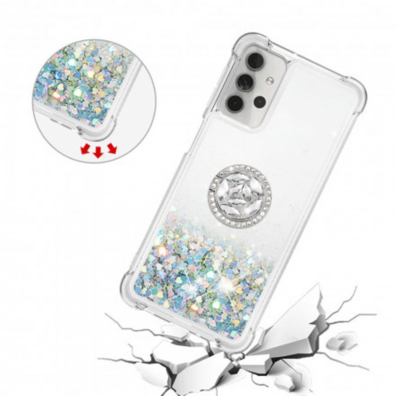 Cover Samsung Galaxy A32 5G Pailletter Med Ring-support