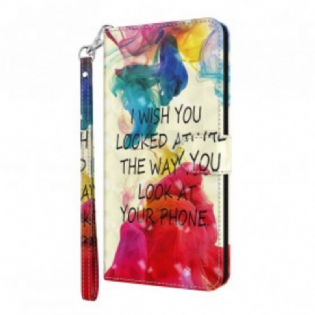 Flip Cover Samsung Galaxy A32 5G Light Spot I Wish With Lanyard