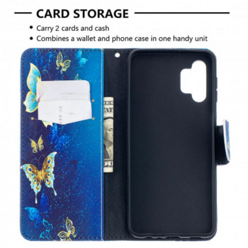 Flip Cover Samsung Galaxy A32 5G Sommerfugle Konger