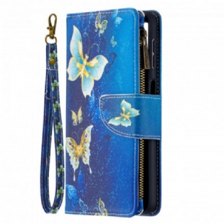Flip Cover Samsung Galaxy A32 5G Sommerfugle Lynlåslomme