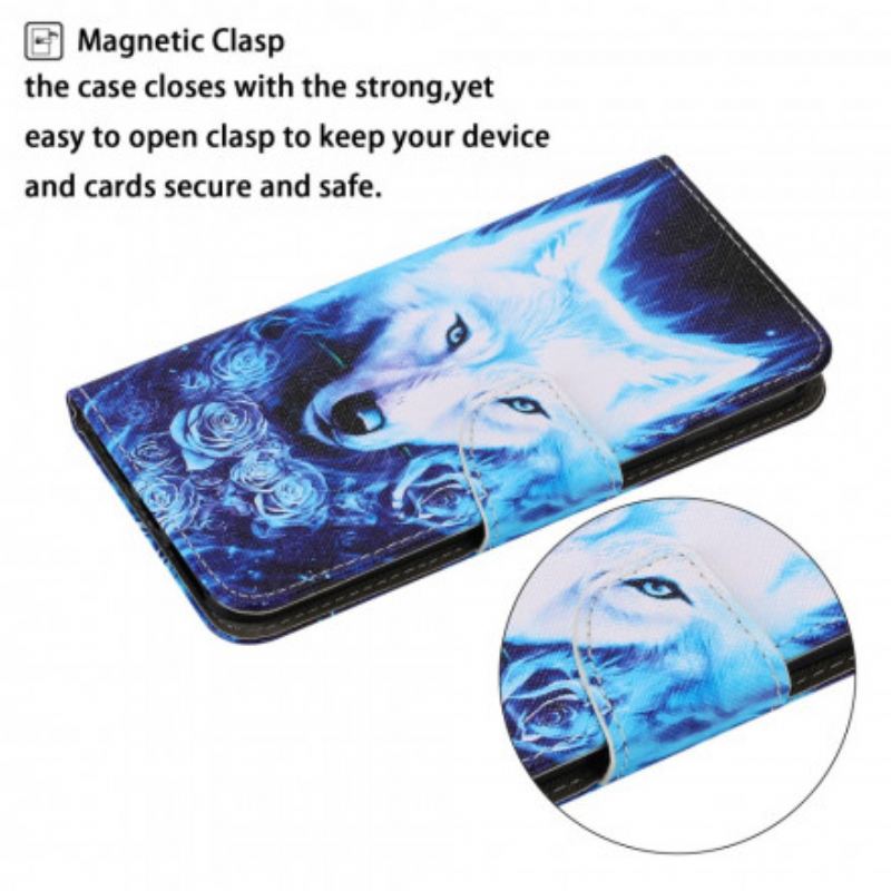 Læder Cover Samsung Galaxy A32 5G Hvid Ulv