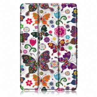 Cover Samsung Galaxy Tab S8 / Tab S7 Forbedrede Sommerfugle Og Blomster