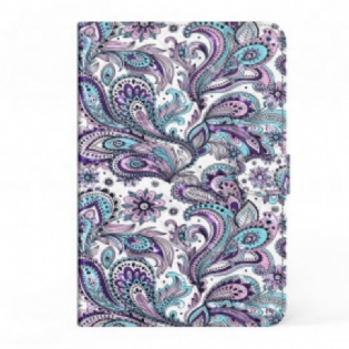 Flip Cover Samsung Galaxy Tab S8 / Tab S7 Paisley-mønster I Imiteret Læder