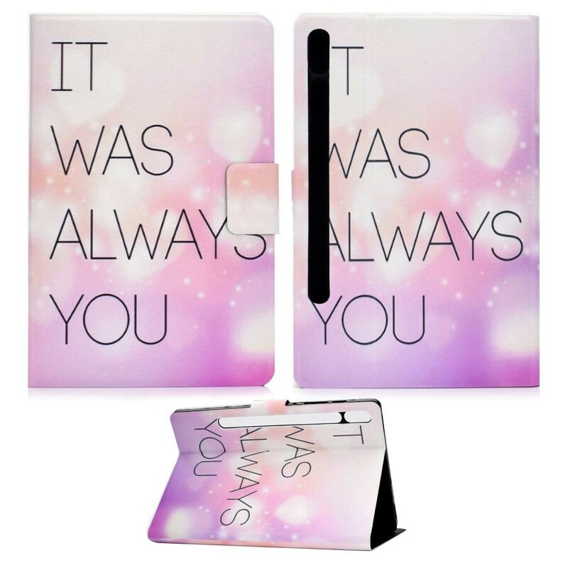 Læder Cover Samsung Galaxy Tab S8 / Tab S7 Det Var Altid Dig