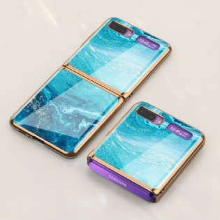 Cover Samsung Galaxy Z Flip Flip Cover Gkk Farvet Marmor Stil