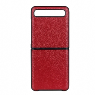 Cover Samsung Galaxy Z Flip Flip Cover Litchi Imiteret Læder