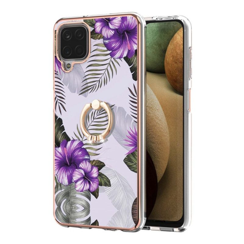 Cover Samsung Galaxy M12 / A12 Ring-bracket Blomster