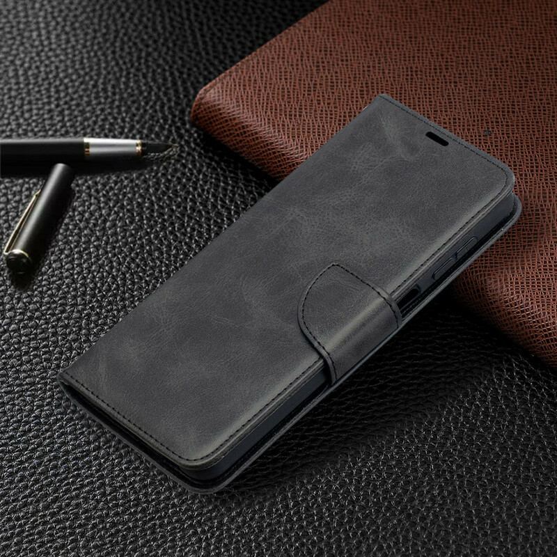 Flip Cover Samsung Galaxy M12 / A12 Læder Cover Glat Flap Skrå