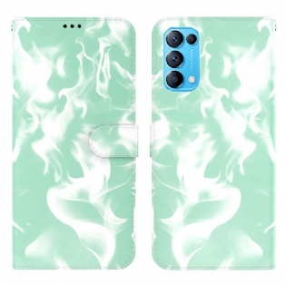 Flip Cover Oppo Find X3 Lite Abstrakt Mønster