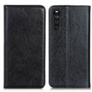 Cover Sony Xperia 5 III Flip Cover Tekstureret Splitlæder