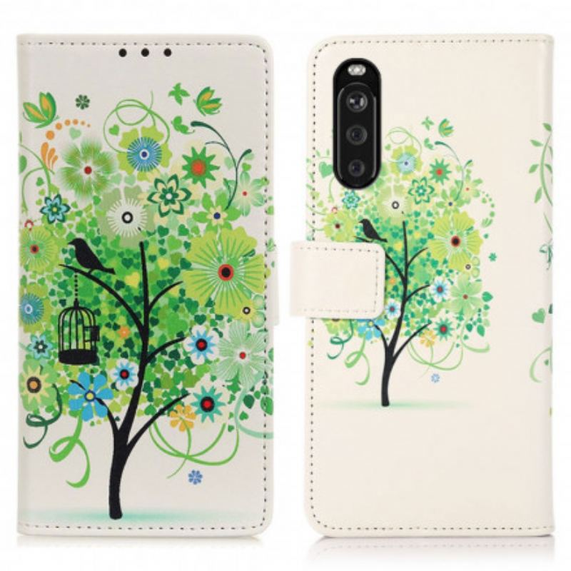 Flip Cover Sony Xperia 5 III Blomstrende Træ
