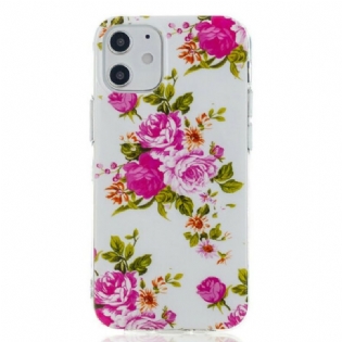 Cover iPhone 12 / 12 Pro Fluorescerende Liberty-blomster