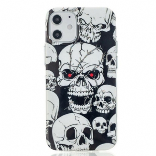 Cover iPhone 12 / 12 Pro Forsigtig Fluorescerende Kranier