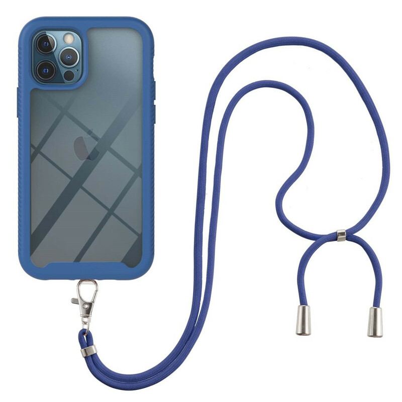 Cover iPhone 12 / 12 Pro Hybrid Med Ledning Og Farvet Kontur