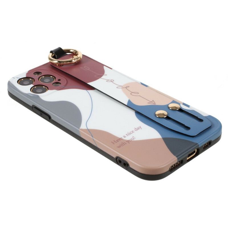 Cover iPhone 12 / 12 Pro Med Flerfarvet Støttestrop