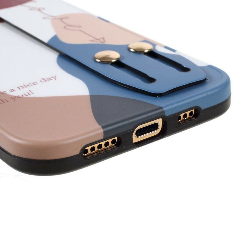 Cover iPhone 12 / 12 Pro Med Flerfarvet Støttestrop