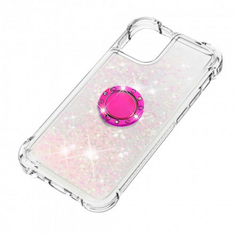 Cover iPhone 12 / 12 Pro Pailletter Med Ring-support