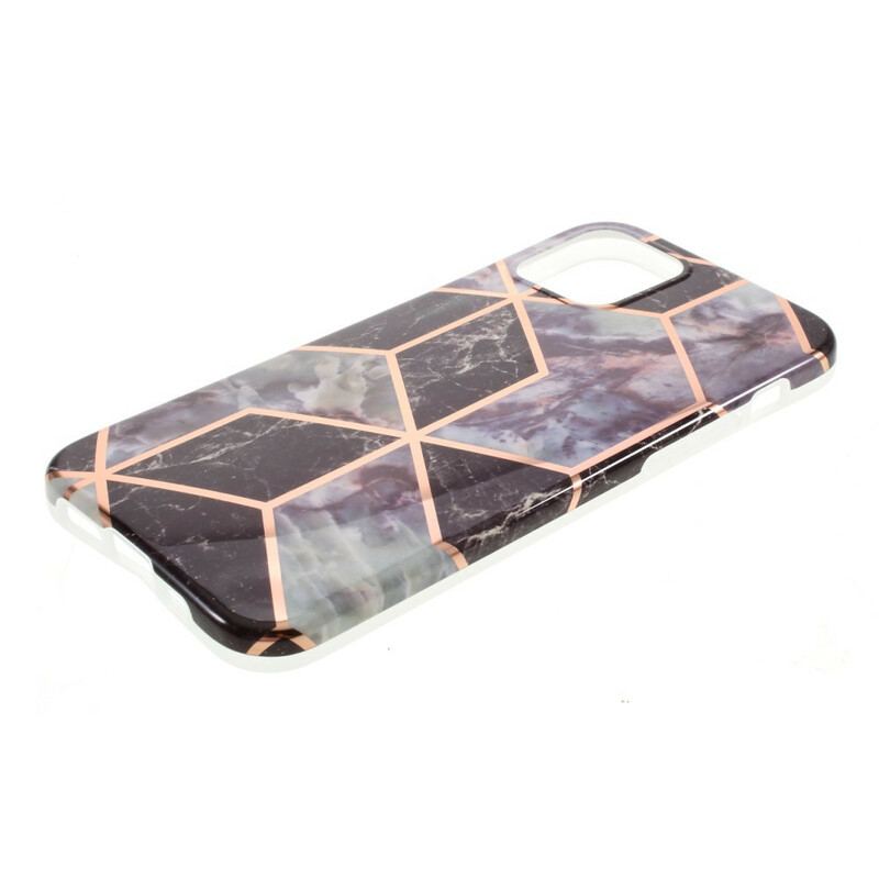 Cover iPhone 12 / 12 Pro Silikone Marmor Geometri