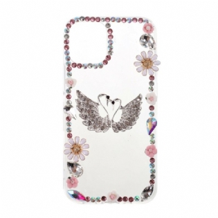 Cover iPhone 12 / 12 Pro Silikone Og Rhinsten
