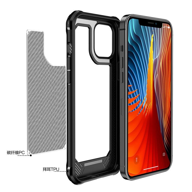 Cover iPhone 12 / 12 Pro Sømløs Kulfibertekstur